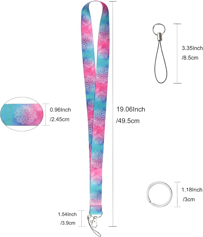 Yiflin Cute Neck Lanyard for Keys, Wallet, Id Card Holder, Cool Keychain Lanyard for Women, Men, Teacher