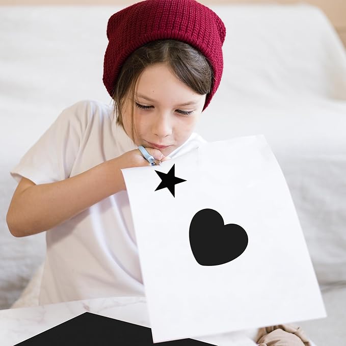 300 Sheets White Black Card Stock Paper,8.5 x 11 Inch Cardstock Paper,180gsm/65lb Thick Cardstock Printer Paper, Blank Heavy Card Paper for Invitations, Greeting Cards Making, Postcards