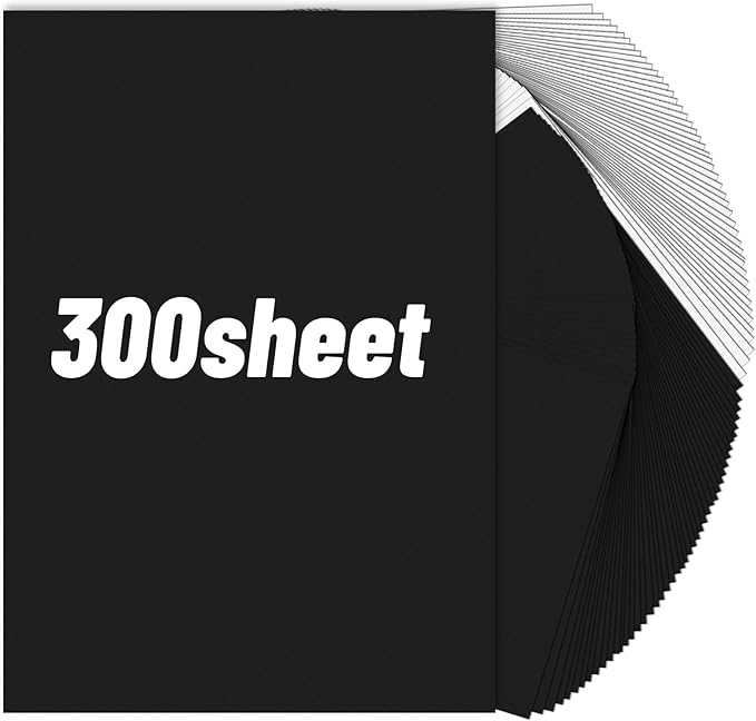 300 Sheets White Black Card Stock Paper,8.5 x 11 Inch Cardstock Paper,180gsm/65lb Thick Cardstock Printer Paper, Blank Heavy Card Paper for Invitations, Greeting Cards Making, Postcards