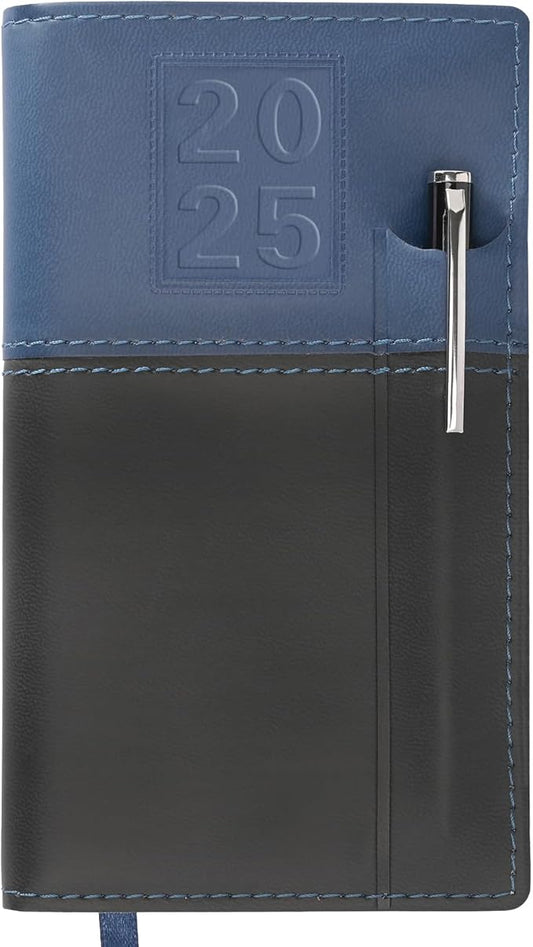 2025 Pocket Planner/Pocket Calendar and Pen, 3.5"x6": Includes 14 Months (November 2024 - December 2025) / 2025 Weekly Planner/Weekly Agenda/Monthly Calendar Organizer (Navy/Black)