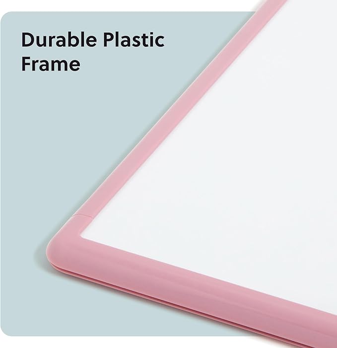 U Brands Contempo Magnetic Dry Erase Board, 11”x14”, Blush Pink Modern Frame, Includes Magnet and Marker