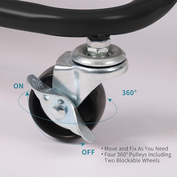 3-Tier Rolling Metal Storage Organizer,Mobile Utility Cart,Kitchen Storage Carts with Caster Wheels,Rolling Utility Cart Suitable for Office,Home,Kitchen,Garden（13.4"x18.1"x31"） Black