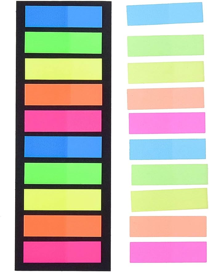 2000 Pieces Sticky Tabs, Colored Sticky Note Index Tabs, Page Markers Flags for Book Markers, Book Annotation Tabs