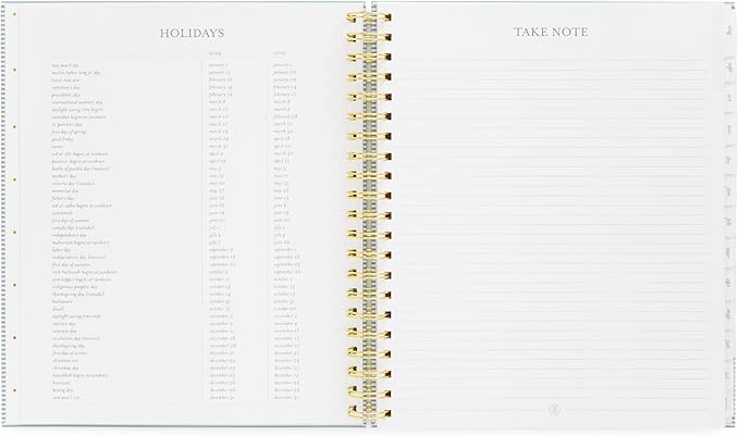 2024-2025 Sugar Paper Academic Large Weekly Spiral Planner, Blue Stripe, August 2025 - July 2024, Daily, Weekly, Monthly Formats, Hourly Planning
