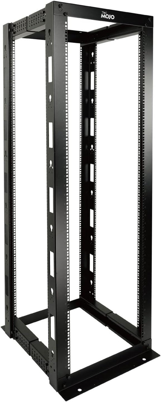 38U Open Frame Server Rack,4-Post Adjustable Depth 23.6 inch-39.3 inch Frame Rack,Professional It Rack for 19 inch Computer/AV/Data/IT Equipment,Square Hole