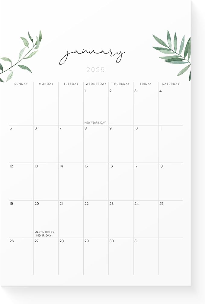 Magnetic Calendar for Refrigerator 2025 - Versatile 6x9 2025 Fridge Calendar Runs Until June 2026 - Easy Planning with Aesthetic Fridge Calendar Magnet - Karto - Greenery