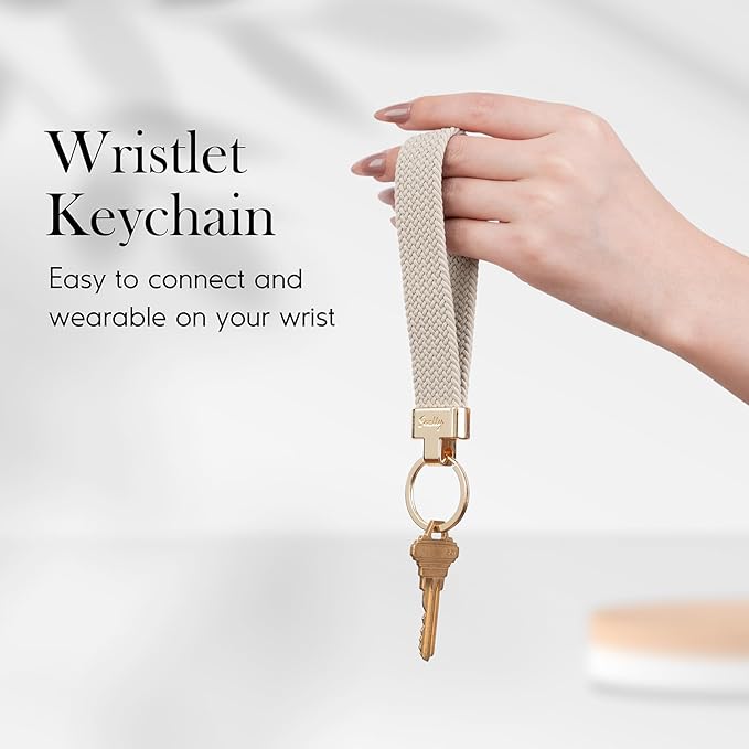 SENLLY Wristlet Lanyard, Stretchy Keychain Holder, Original Elastic Anti-Drop Design Keyring