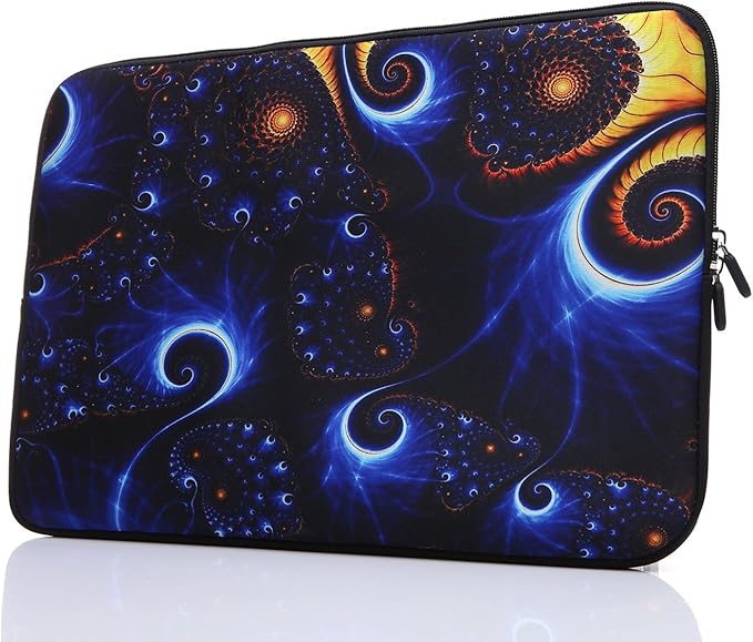 13.3-Inch to 14-Inch Laptop Sleeve Case Neoprene Carrying Bag with Hidden Handles for MacBook/Notebook/Ultrabook/Chromebooks (Classic Blue)