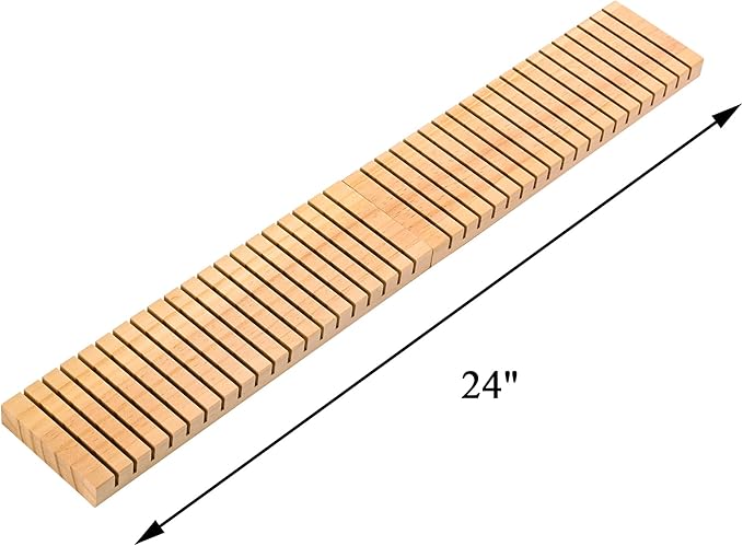 WILLOWDALE 4Pcs 12" Wooden Name Badge Holder Organizer, Counter Card Holder Stand for Name Tag ID Badge Plastic Card Holder, Detachable Business Card Holder Display Tray for Desk Office Reception