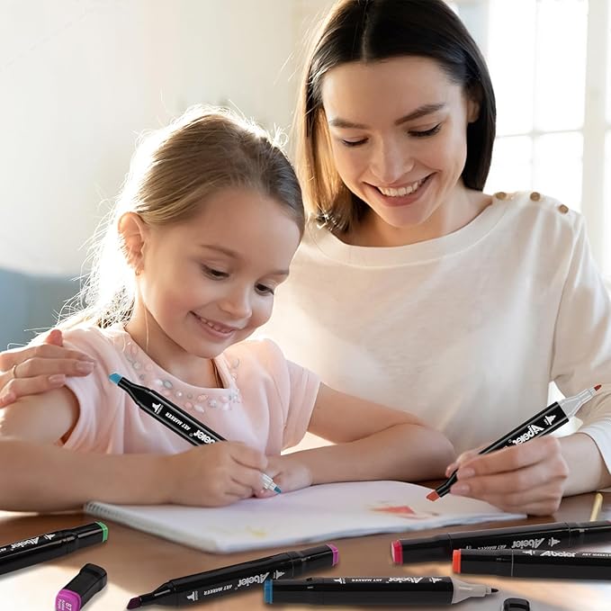 204 Colors Alcohol Markers Set, Dual Tips Blender Art Markers for Drawing, Permanent Sketch Markers for Kids adult coloring, Alcohol Based Markers, Adults Coloring and Artist Illustration.