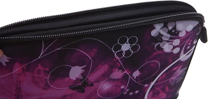 13.3-Inch to 14-Inch Laptop Sleeve Case Neoprene Carrying Bag with Hidden Handles for MacBook/Notebook/Ultrabook/Chromebooks (Pink Butterfly)