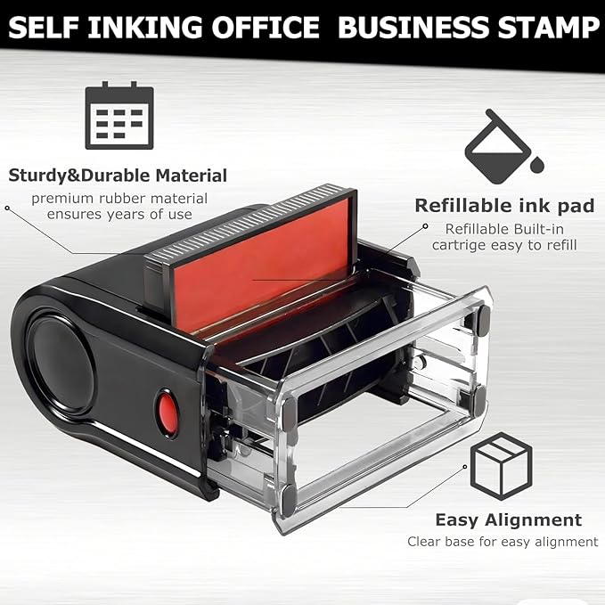 Return to Sender Not at This Address Stamp Self Inking Rubber Business Stamp Office Stamp Self Inking Return to Sender Address Stamp Office Supplies- Red Ink