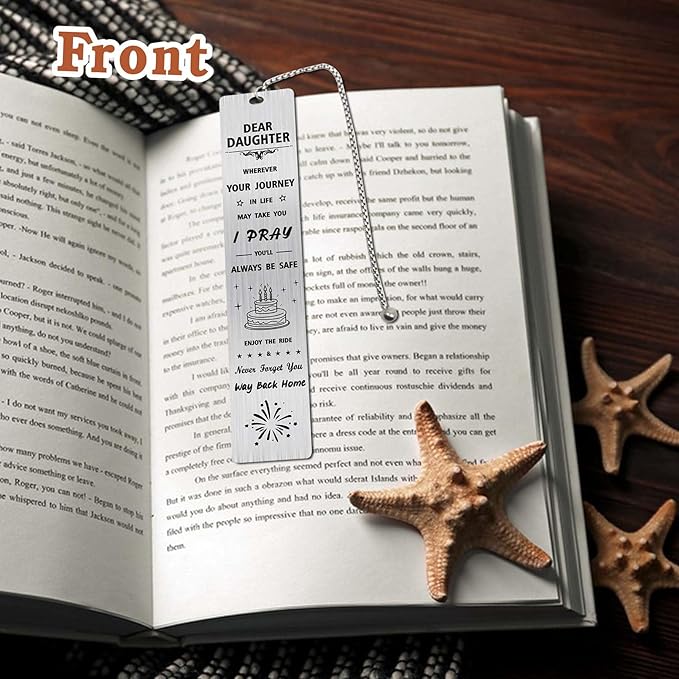 25 Year Old Birthday Gifts for Daughter, Daughter 25th Birthday Decorations for Women, Happy 25th Birthday Bookmark for Daughter