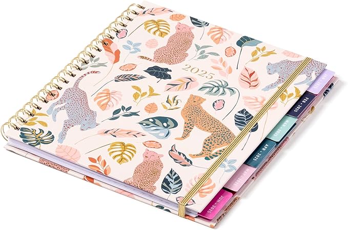 2025 Eccolo Large Spiral Agenda Planner, Hardcover, Weekly & Monthly Pages, 12 Month, Art + Quotes (Extra Large - 9" x 10.5")