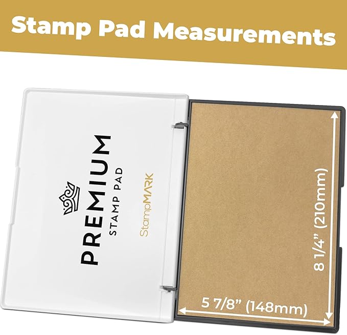 Premium Stamp Pad Extra Large Size 6" x 8" - for Traditional Rubber Stamps - Felt Pad Dry