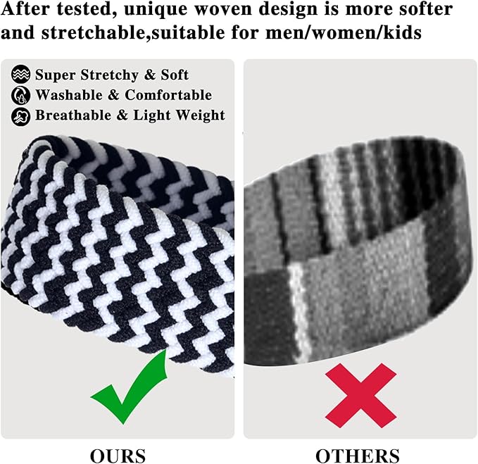 Fishent Stretchy Wristlet Keychain,Braided Cute Wrist Lanyards for Keys, Key Chain Holder for Women Men, Wrist Strap Keychain for Car Keys Phone Camera Wallet ID Badges Card (Zebra)