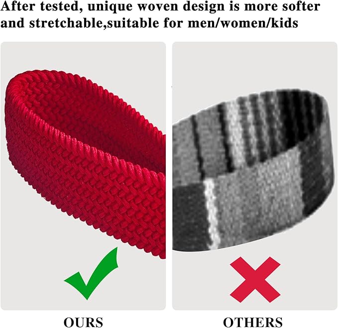 Fishent Stretchy Wristlet Keychain,Braided Cute Wrist Lanyards for Keys, Key Chain Holder for Women Men, Wrist Strap Keychain for Car Keys Phone Camera Wallet ID Badges Card (Red)