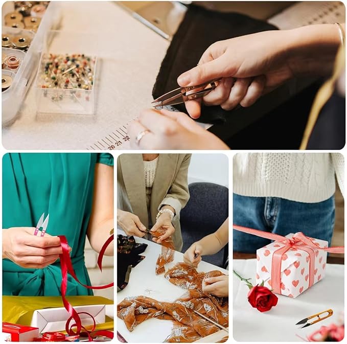 4.1 inch Multicolor Mini Sewing Scissors, 3pcs Sewing Scissors Yarn Thread Scissors Mini Small Snips Trimming Nipper DIY Supplies