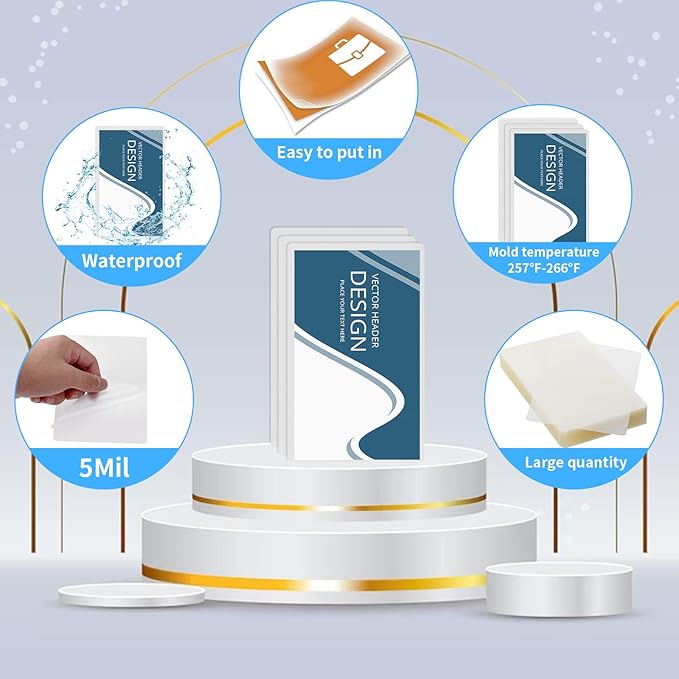 200 Pieces 4x6 Thermal Laminating Pouches 5Mil Photo Recipe Laminating Sheet Index Card Laminating Pouches Card Pouches for Student ID Cards Work Permits Pass Cards