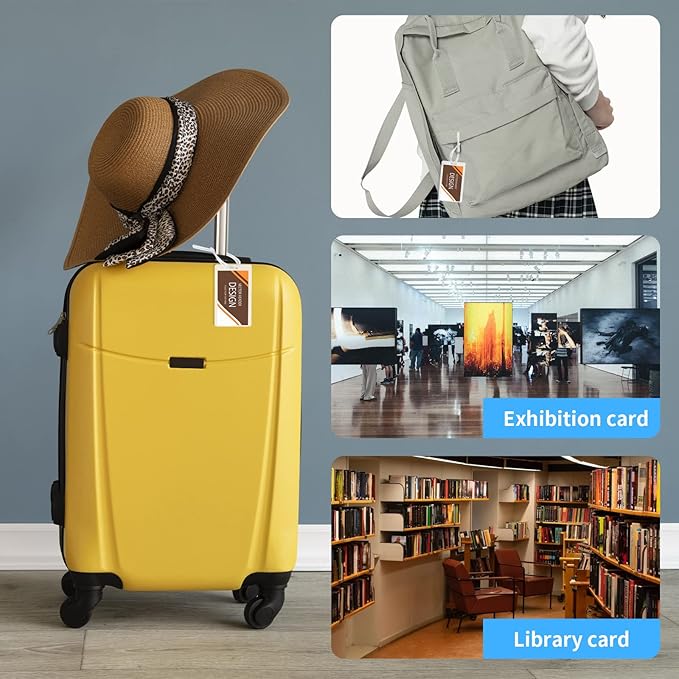 200 Pieces 5 Mil 2 1/2" x 4 1/4" Luggage Laminating Pouches Without Rope Clear Thermal Laminate Pouch Tags with Slot Hole for Pass Cards Student ID (200, 5 Mil-No Loops)