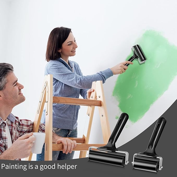 6 Inch Rubber Roller Tool, Rubber Brayer Roller for Printmaking by HRLORKC