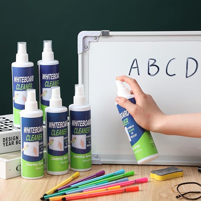 12 Pack Whiteboard Cleaner 8.5oz Dry Erase Board Cleaner White Board Cleaning Spray Dry Erase Cleaner Spray Removes Stubborn Marks from Whiteboard Chalkboard