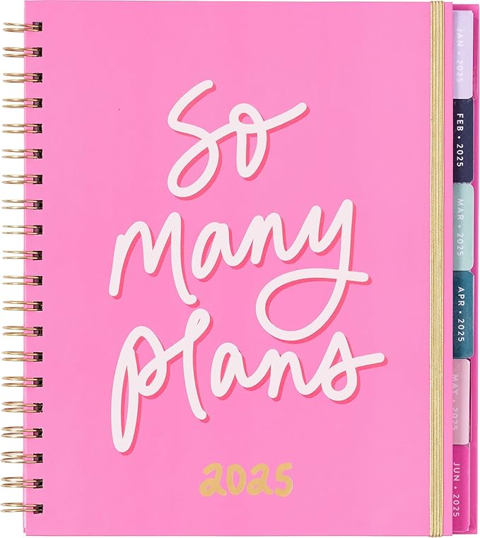 2025 Eccolo Large Spiral Agenda Planner, Hardcover, Weekly & Monthly Pages, 12 Month, Art + Quotes (Extra Large - 9" x 10.5")