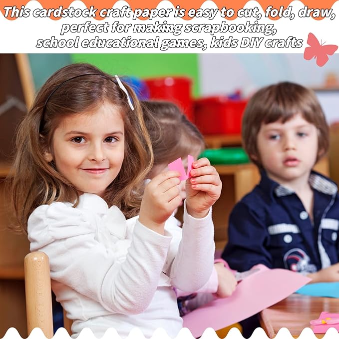 300 Sheets Colored Cardstock Bulk, 30 Assorted A4 Cardstock Paper 250gsm Colorful Card Stock, 8.3 x 11.7 Thick Double Sided Printed Cardstock for DIY Art Craft Scrapbooking Making School Party