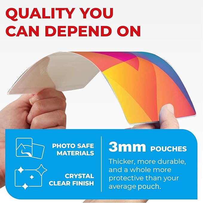 3MIL Thermal Laminating Pouches (200 Count) 9x11.5 inch Dry-Erase Friendly Sheets, Compatible with Laminators Crystal Clear Laminated Finish