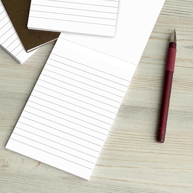 20 Pcs Perforated Note Pads College Ruled - 4" x 6" Inch Writing Notepad for Daily Planning - Perforated Small Notepads with 30 Sheets per Pad - Ruled Papers