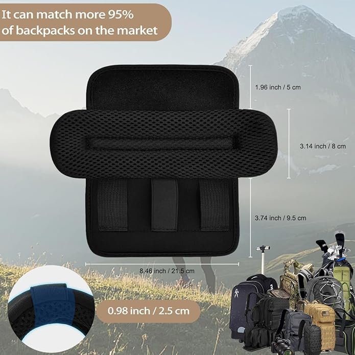 2Pcs Thick Cushioned Shoulder Pads, Anti-Slip Design and Breathable Mesh Pads for Shoulder Strap,Soft and Comfortable