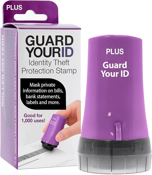 Guard Your ID Advanced Security Roller 2.0 for Identity Theft Prevention Stamping Purple