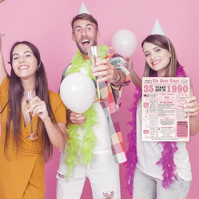 35th Birthday Decorations for Women，35th Birthday Gifts for Women，35 Bday Card，35 Year Old Bday Gifts for Wife Daughter Sister Girlfriend Family Friends Bestie Coworker