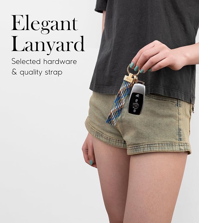 SENLLY Wristlet Lanyard, Stretchy Keychain Holder, Original Elastic Anti-Drop Design Keyring