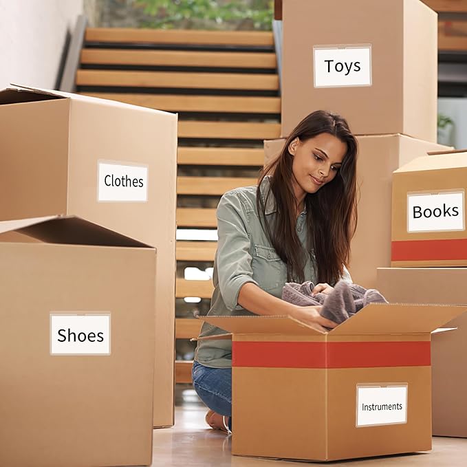 44 Pack Adhesive Pockets, Bin Labels for Storage Bins, Clear Label Holder, Index Card Holder 2x3.5 Inch, Plastic Storage Tote Labels for Organizing Bins Box Drawer