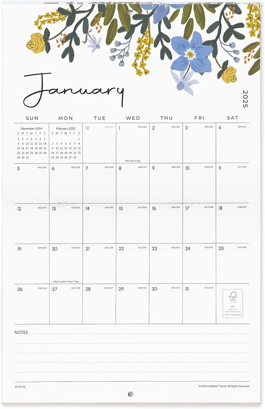 2025 Wall Calendar, Cabbrix Large Wall Calendar 2025-2026, 22 3/4" x 14 3/4", Calendar from January 2025 to July 2026,Monthly Calendar Perfect for Organizing & Planning, Floral Design