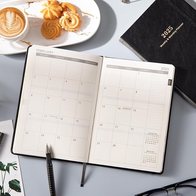 2025 Planner - Planner 2025 Weekly Monthly with Stickers, Jan 2025 - Dec 2025, 5.75" X 8.25", 2025 Calendar Planner, Premium Paper, Pen Holder, Inner Pocket, 40 Notes Pages
