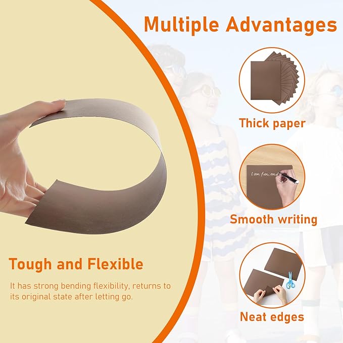 40 Sheets Coffee Color Cardstock 8.5 x 11 Craft Paper, 75lb Heavyweight Construction Paper Card Stock for DIY Cards Making, Wedding Invitations, School Crafting, Memus, Greeting Cards