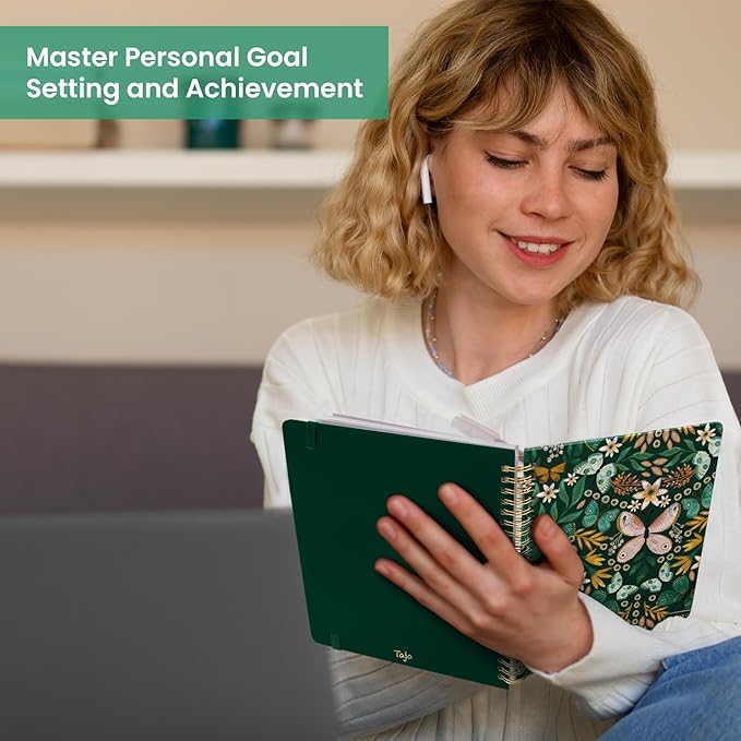 2025 Planner Weekly and Monthly, Jan 2025 - Dec 2025, Hardcover 2025 Calendar Planner Book with Monthly Tabs, Inner Pocket, Aesthetic Planner 2025 for Office Home School Planning - A5 (6.3" x 8.5"), Spiral Bound, Butterfly