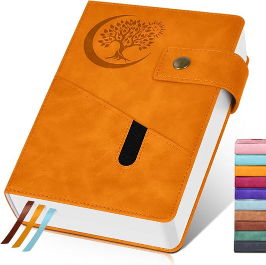 365 Page Thick Lined Journal Notebook for Men Women, A4 Large Leather Journals for Writing, Hardcover Notebooks for Work, School, Note Taking, Business, Travel Diary, College Ruled 8.5" x 11"