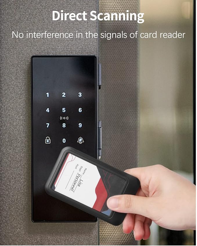 Uniclife 10 Pack Sliding ID Badge Holder Hard Black Vertical Plastic Card Case Protector Pouch with Clear Window for Office School ID Credit Cards Proximity Key Cards Driver’s Licenses and Passes