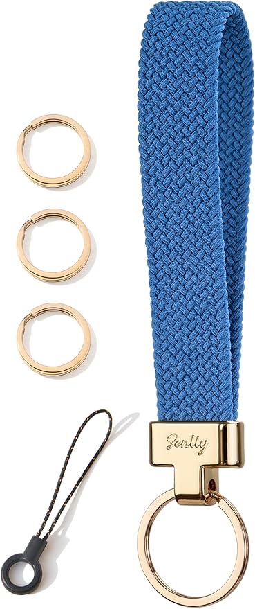 SENLLY Wristlet Lanyard, Stretchy Keychain Holder, Original Elastic Anti-Drop Design Keyring