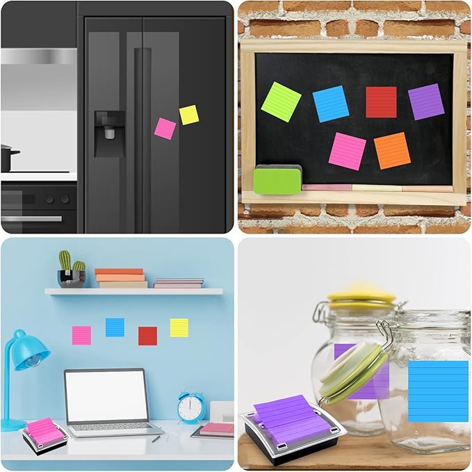 4 Pcs Pop Up Sticky Note Dispenser Sticky Note Holder Pop Up Note Dispenser Transparent Top for 3 x 3 Inch Sticky Notes School Office Home Store Black Base Clear Top (4)