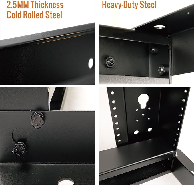 45U Open Frame Server Rack,4-Post Adjustable Depth 23.6 inch-39.3 inch Frame Rack,Professional It Rack for 19 inch Computer/AV/Data/IT Equipment,Tapped Hole