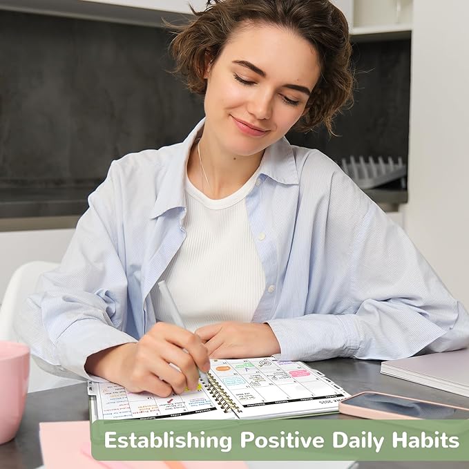 2025 Planner - Weekly and Monthly Planner, January 2025 to December 2025, Spiral Bound 2025 Calendar Planner Book, Inner Pocket, Perfect for Office Home School Supplies - A5 (6.3" x 8.5"), Sage Green