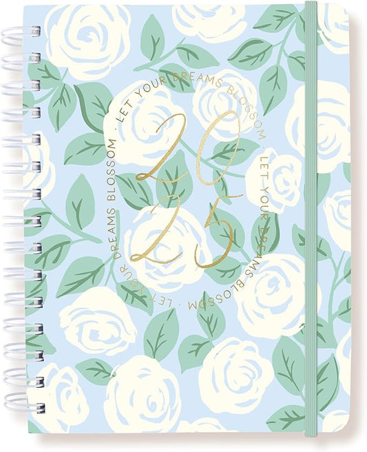 18 Month Hardbound Spiral Planner by Graphique, Jul. 2024 – Dec. 2025 Calendar, Weekly and Monthly Spreads, Page Tabs, Reminder Stickers, 6” x 8”