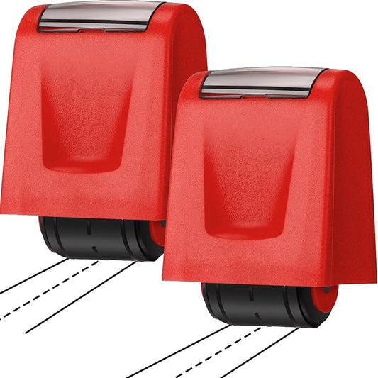Sherr 2 Handwriting Line Stamp Roller Dashed Handwriting Lines Practice Roller Stamp for Kids, Teachers Kindergarten Education Classroom Back to School Need(2.72 x 2.44 x 1.54 Inch,Red)