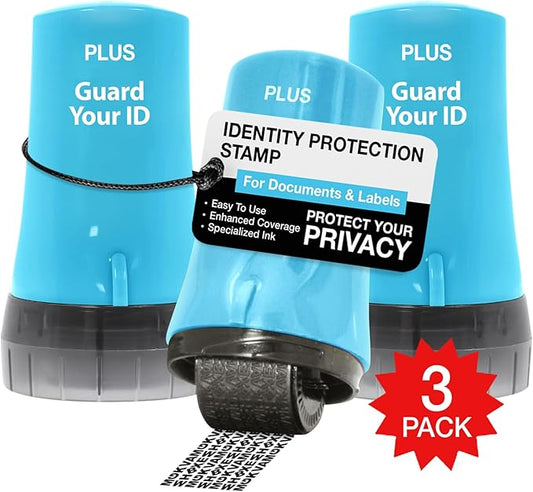 Guard Your ID Advanced 2.0 Rollers Identity for Theft Address Eraser and Security Prevention (Regular 3-Pack, Turquoise)