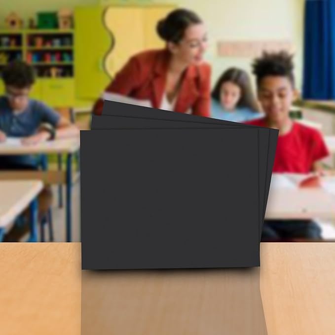 School Smart Railroad Board, 22 x 28 Inches, 6-Ply, Black, Pack of 25