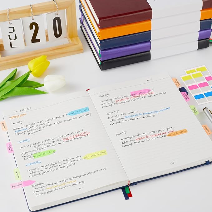 3 Pack Journals Notebooks, B5(7.1'' X 10'') Thick Notebook Journal College Ruled Bulk, Large Hardcover Leather Bound Lined Notebook Journal Set for Women Men Work Writing, Multicolor